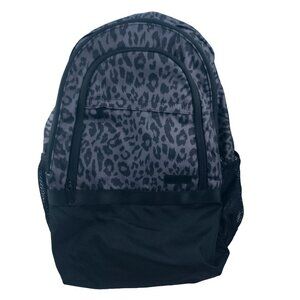 Victoria's Secret Pink Leopard Collegiate Backpack Infinity Gray Black
